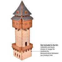 The Eyrie – Medieval Castle Guard Tower – 28mm Scale Terrain Kit – 313 Pieces - Wooden Puzzle For Adults – MDF Terrain Kits - Wooden Puzzles for Adults - Pre Painted Model Kits