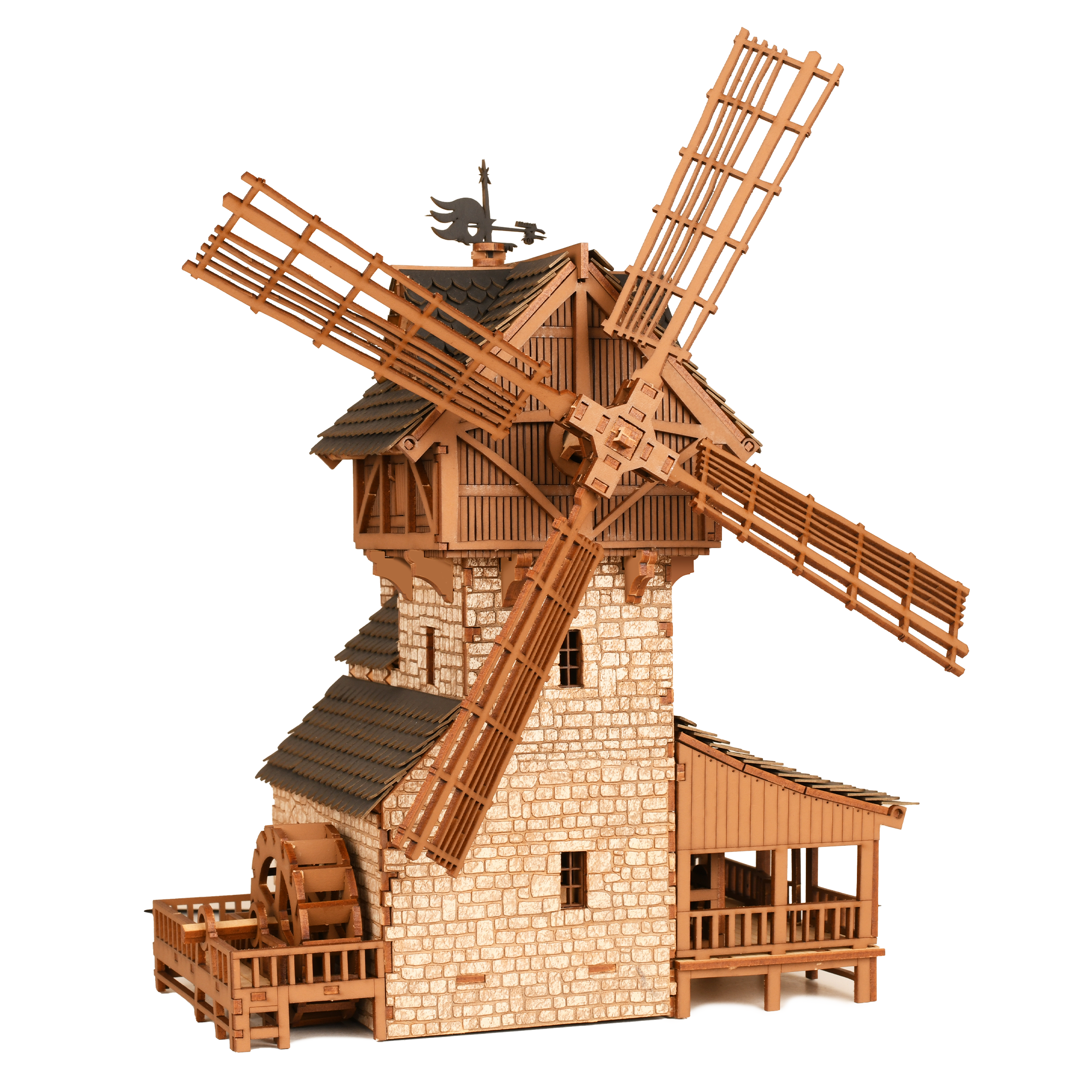 ミルミル　ミニチュア THE MILL - Architectural & Mechanical 3D Wooden Puzzle| I BUILT IT