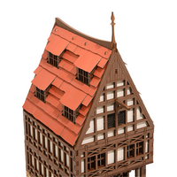Medieval European Row House – 28mm Scale Terrain - 239 pieces – Model Kits For Adults – Tabletop Gaming – Miniature Terrain - DnD 3d Terrain - Wooden Puzzle