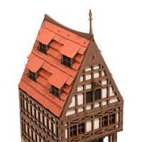 Creaky Timbers – Medieval European Row House – 28mm Scale Terrain - 239 pieces – Model Kits For Adults – Tabletop Gaming – Miniature Terrain - DnD 3d Terrain - Wooden Puzzle