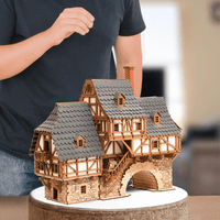 I BUILT IT - Fawlty Manor - Pro Texture - Scale - Medieval Row House - 28mm scale miniature - miniature terrain kit - 3D puzzle - DIY - MDF terrain kit - I BUILT IT Miniatures - wooden puzzle - model kit