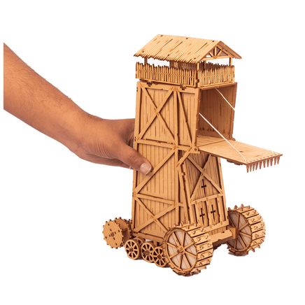 I BUILT IT - Juggernaut - Scale - Drawbridge - Medieval Siege Tower - Mechanical Model kit - Siege engines - DIY Kits - educational toys