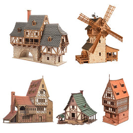New Town House Bundle - 28mm Scale Model Kit - Model Building - 3D Puzzle - Tabletop Gaming