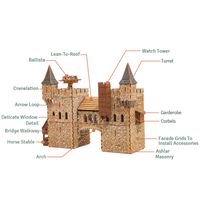 I BUILT IT - The Rook - Pro Texture - Diagram - Medieval Castle Tower - 28mm scale miniature - miniature terrain kit - 3D puzzle - DIY - MDF terrain kit - I BUILT IT Miniatures - wooden puzzle - model kit
