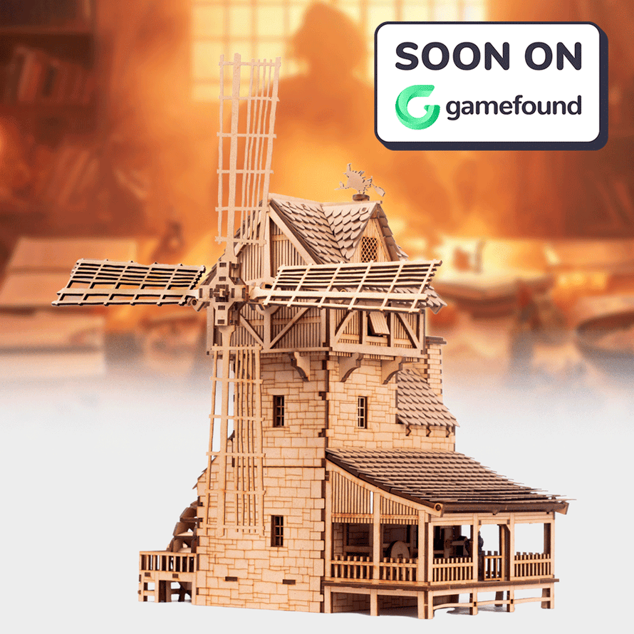 Windmill - 28mm Scale - Model Kit - Gamefound - Coming Soon - Miniatures - Scale Model