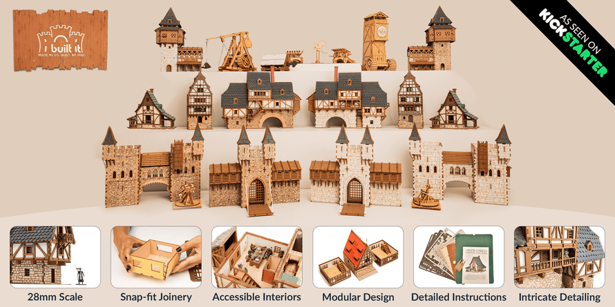 28mm scale - terrain kits - miniatures - mdf terrain -ttrpg - tabletopgaming -wargaming - dnd - warhammer